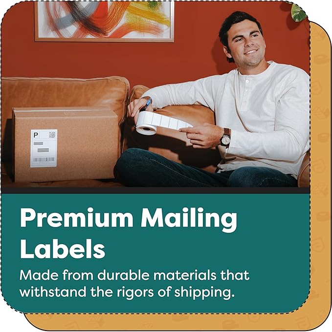 Aegis Adhesives - 3” X 1.5” Direct Thermal Labels for Shipping & Postage, Perforated & Compatible with Rollo, Zebra, & Other Desktop Label Printers (10 Rolls, 900/Roll)