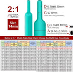 Chanzon 2:1 Ratio - 80Ft Roll - 9/16" (14mm) Heat Shrink Tubing 2:1(25M Total Length) Green Polyolefin Sleeving Wrap Shrinking 2 to 1 1pcs