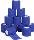 12Pcs 2”x 5 Yards Self Adhesive Bandage Wrap Elastic Bandage Wrap Self Adherent Cohesive Wrap Bandages for Wrist Ankle Vet Tape for Dogs Athletic Swelling Sprains Tape Grip Cover (Blue)