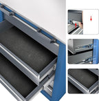 LARBANKE Tool Chest Combination with 3 Different Types,Rolling Tool Chest with Stainless Countertop,360°Wheels and Foot Pads,Tool Cabinet with Connection Buckle,Can Connect Together