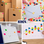 Kenco Color Coding Circle Dot Sticker Labels on a roll (Purple, 2 INCH 500 Stickers)