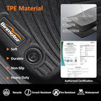 Binmotor-Floor Mats and Cargo Liner Set for 2024 2025 Mazda CX90/CX-90 PHEV，Fit 8 Passengers， All Weather Protection TPE Anti-Slip Automotive Full Set Floor Liners Custom CX 90 Accessories - Black