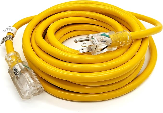25 ft 10 Gauge Extension Cord - Outdoor Extension Cord Waterproof - Heavy Duty Outdoor Extension Cords 25 ft - Watts Wire - 25' Grounded - extensiones electricas