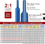 Chanzon 2:1 Ratio - 80Ft Roll - 1/4" (6mm) Heat Shrink Tubing 2:1(25M Total Length) Blue Polyolefin Sleeving Wrap Shrinking 2 to 1 1pcs