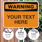 Custom Warning Sign, OSHA Sign, 18x24 Inches, 3M EGP Reflective .080 Aluminum, Fade Resistant, Indoor/Outdoor Use, Made in USA