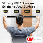 Super Sticky Magnetic Tape (10 feet x 1.5 inch) - Stong Magnet Strip with Adhesive Backing for DIY & Crafts - Easy to Cut and Mount on Fridges, Whiteboards & More