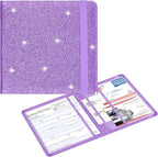 Wisdompro Small Car Registration and Insurance Documents Holder - Premium PU Leather Vehicle Glove Box Paperwork Wallet Case Organizer for ID, Driver's License, Key Contact Information Cards