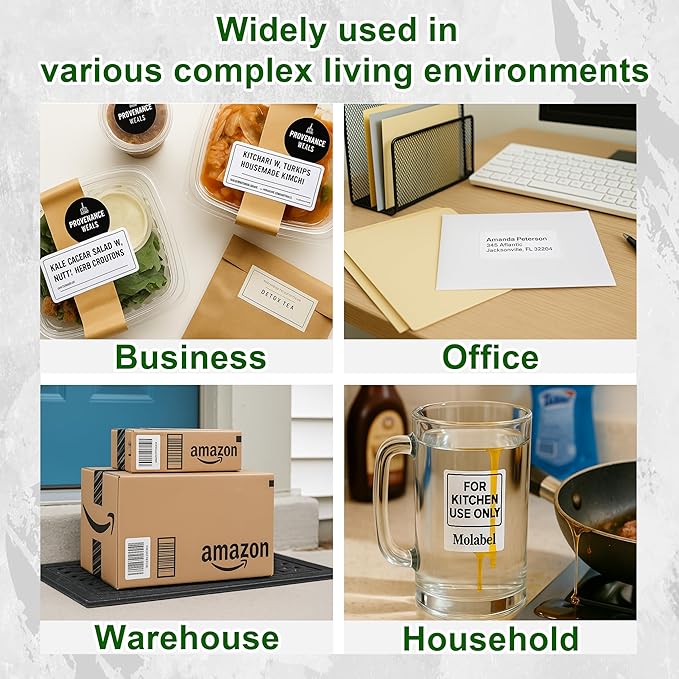 Multi-Purpose White Thermal Labels - 10 Rolls (with RFID Chip) for Dymo 30334 (2-1/4" x 1-1/4") Compatible with Dymo LabelWriter 550 Printers - 1000 Labels per Roll.