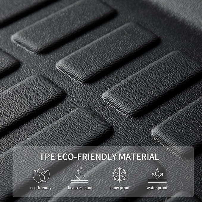 KELCSEECS Floor Mats & Cargo Liner Custom for Ford Mustang 2015-2026(NOT for Mustang Mach-E,Cargo Liner with Subwoofer),All Weather Protection Anti-Slip TPE Liners Full Set Mustang Accessories Black