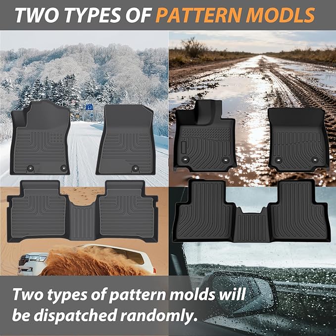 AIPOIL® Floor Mats & Cargo Liner Set for 2022-2026 Lexus NX/NX250/NX350/NX350 F Sport All Weather Protection TPE Anti-Slip Car Full Set Custom Car Mats Accessories - Black