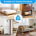 New Upgrade Furniture Movers with Wheels: Furniture Sliders with 360° Rotatable Wheels - Furniture Dolly for Moving Heavy Duty Sofa Bed - Load Capacity Up to 750lb