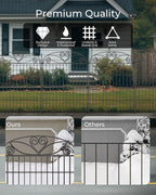 10 Panels No Dig Decorative Outdoor Garden Fence, 32 in(H) X 23.6 ft(L) Animal Barrier Fencing, Rustproof Portable Fence, Temporary Dog Fence Outdoor for Yard, Outside, Backyard, Patio