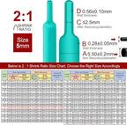 Chanzon 2:1 Ratio - 80Ft Roll - 3/16" (5mm) Heat Shrink Tubing 2:1(25M Total Length) Green Polyolefin Sleeving Wrap Shrinking 2 to 1 1pcs
