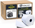 Receipt Paper Roll 3 1/8 x 230 for Square Register and Square POS System connected to Star Micronics Thermal Printer (Pack 12 rolls)