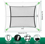 Heavy Duty Cargo Net for Pickup Truck Bed - 4' x 4' Stretches to 8' x 8' - Sturdy Latex Bungee Net Mesh - Truck Bed Accessories for Dodge RAM, Ford, Chevy, Toyota
