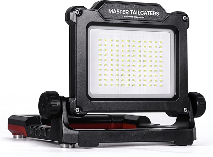 Master Tailgaters FLUD 4000 LED Work Flood Light Compatible for Makita 18v Battery