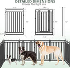 Dog Fence Outdoor for Yard Indoor Dog Playpen 40" Height 32 Panels Portable Dog Pen Metal Dog Kennel for RV Camping(Black-Silver)