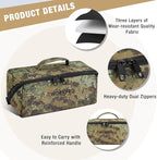 WORKPRO Tool Bag with Zipper, 10" Utility Wide Mouth Heavy Duty Tool Storage Bag, Multipurpose Zipper Tool Pouch Tote Bag for Organizer 3-pack, Camo