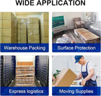 Stretch Film, RAZCC Stretch Wrap Industrial Strength, Shrink Wrap for Pallet Wrap, Heavy Duty Clear Plastic Wrap with Handles, Moving Wrapping Plastic Roll, 15" x 1000 Ft Per Roll, 60 Gauge, 4 Pack