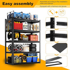 Storage Shelves with Pegboard,59"W 24"D Heavy Duty Garage Shelving Units and Storage,Metal Shelving Adjustable Shelves,Garage Storage Rack,Industrial Utility Shelf Organization For Kitchen,Pantry