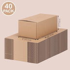 EdenseeLake 40 Pack 8x4x3 inches Shipping Boxes Small Cardboard Boxes for Packing, Moving, Mailing, Brown