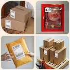 L LIKED 4000 Thermal Shipping Labels 4”x 6”in Fanfold, Permanent Adhesive, Perforated Line Labels Compatible with Direct Thermal Printings (1 Stack, 4000 Labels/Stack)