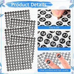 Outus 5000 Pcs 0.4 Inch 1 to 100 Number Stickers Small Number Dot Labels Consecutive Inventory Locker Storage Organizing Removable Stickers for Indoor Outdoor Office Black White