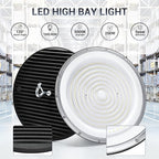 6 Pack 250W UFO Led High Bay Light,120VAC,5000K Daylight Commercial Bay Lighting,IP66 Waterproof,41050LM,1150W MH/HPS with Plug Area Lighting for Warehouse/Shop/Workshop/Barn/Gym/Factory