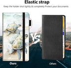 Car Registration and Insurance Holder, Leather Car Glove Box Organizer, Cool Car Accessories for ID, Driver's License Cards & Essential Document,business cards,Men&Women,Cute Two Turtles