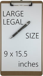 Trade Quest Legal Size Clipboard 9'' x 15.5'' Low Profile Clip Hardboard Single (Pack of 6)