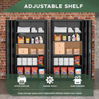 Greenvelly Metal Cabinet with Lock,72" Metal Storage Cabinet with 2 Doors and Adjustable 4 Shelves, Locking Cabinet for Home Office, Garage(36" W x 18" D)