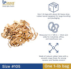 Upgrade UPG234105 Large Rubber Bands, Size 105, Thick Wide, 60 Count, 1 lb Bag, USA