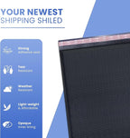 Black Extra Large Poly Bubble Mailers 14.25x20 inch #7 | Self Seal Large Padded Envelopes | Air Cushioned Bubble Mailer | Usable Size 14.25x19 Lightweight Mailing Shipping Bags| 50 Pack Bulk |USA Made