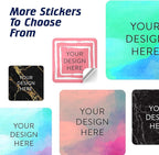 100 Custom Vinyl Stickers - Upload Your own Image, Text, Design, Logo - Personalized Logo Labels for Handmade, Packaging, Bottle, Jars, Candle, Brand Stickers (Mountain, 1.5x1.5 Square)