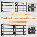 40”W Metal Storage Shelves, 20” Deep Heavy Duty Garage Shelving Units, 4 Tier Storage rack shelf, Steel Tall Industrial Shelving , Adjustable Standing Shelf for Warehouse / Shop 40"W x 20"D x 60"H