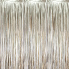 3 Pack 3.3 x 8.2 ft Matte Champagne Foil Fringe Backdrop Curtains, Gold Tinsel Streamers Party Decorations, Fringe Backdrop, Door Shimmer for Graduation, New Years Eve, Birthday Party