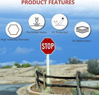 3 Pack Large Stop Signs, 30 x 30 Inches Street Road Sign, UV Protected and Weather Resistant, Octagon Rust Free Aluminum Sign, 2 Pre-drilled Holes