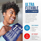 Flexible Ice Pack for Pain Relief - Reusable Gel Pack for Knee, Shoulder, Ankle, Back, and More - Bendable for Customized Comfort