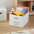 Amazon Basics Storage/Filing Boxes with Lift-Off Lid - Letter/Legal Size, Sturdy, Easy Assembly, White, 16.2" L x 12.5" W x 10.5" H, Pack of 20