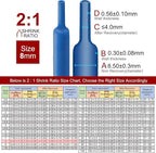 Chanzon 5/16 inch (8mm) Blue Heat Shrink Tubing - 80Ft Roll, 2:1 Ratio Polyolefin Sleeving Wrap 1pcs