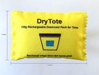DryTote Rechargeable Desiccant Pack, Ultimate Moisture Absorption, Color Change Indicator, Safe Storage Protection, Large Capacity 200 Gallons, 100g, Yellow