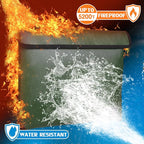 Fireproof Document Bag - with 5200°F Heat Insulated, Waterproof Fireproof Bag with Zipper, Fireproof Money Bag for Cash/Documents/Valuables, Fire bag (Green, 11"x7.7")