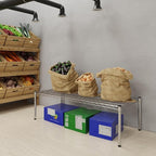 21''W x 48''L x 14''H Chrome Plated Wire Dunnage Rack | Off The Floor Storage