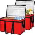 Bodaon Large 2-Pack Insulated Food Delivery Bag, XXXL Grocery Shopping/Catering/Pizza Cooler Bags, Rideshare Delivery Bag, Dashers Cold/Hot Styrofoam Carrier for Travel/Shopping/Catering/Car