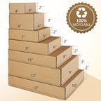 Eupako 12x9x3" Brown Shipping Boxes Corrugated Box Mailers 20 Pack Cardboard Shipping Boxes for Small Business, Mailing
