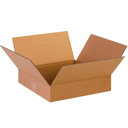 TAPE LOGIC 13 x 13 x 3 Corrugated Cardboard Boxes, Flat 13"L x 13"W x 3"H, Pack of 25 | Shipping, Packaging, Moving, Storage Box for Home or Business, Strong Wholesale Bulk Boxes