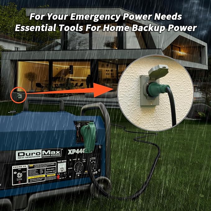 40 Amp Generator Cord, 75FT 40 Amp RV Extension Cord with Twist Lock, Generator Cable 40A 4 Prong, NEMA 14-50P to SS2-50R Heavy Duty STW Wire for RV Camper & House