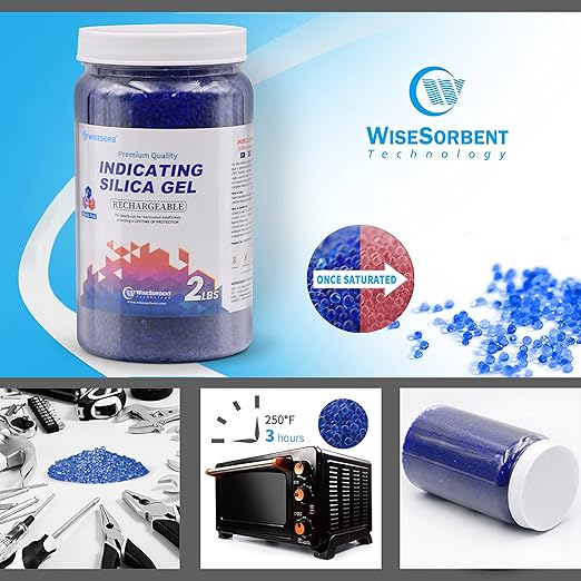 Silica Gel 12 LBS, Indicating Silica Beads (Blue to Pink), Reusable Silica Gel Desiccant Dehumidifier