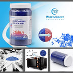 Silica Gel 4 LBS, Indicating Silica Gel (Blue to Pink), Reusable Silica Gel Desiccant Dehumidifier