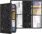 FINPAC Car Registration and Insurance Card Holder, Vehicle Glove Box Card Organizer Wallet Automobile Accessories for License
